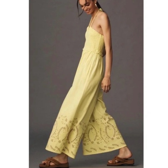 NWT Anthropology Strapless, Eyelet Jumpsuit - Picture 2 of 3